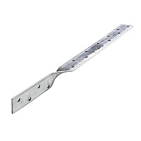 Heavy restraint straps meet requirements for lateral restraint of roof trusses, rafters and joists tied into masonry walls.