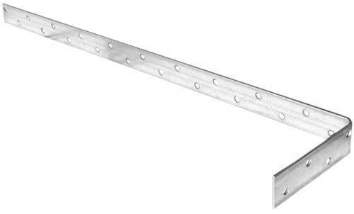 Light bent restraint straps are designed for vertical loads such as wall plates on top of masonry walls.