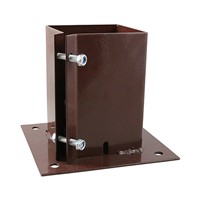 4"x4" (100x100mm) Bolt down fence post shoes are a quick and easy way to erect fencing and garden posts as they require no digging or concreting into place, saving time and money. Designed to be fixed down onto an existing concrete base or wall and are perfect for patio fencing, decking, pergolas or car ports. The bolt secure version features 2x 8mm carriage bolts that tighten and clamp the post firmly into the post holder section to prevent any post movement as well as allowing for over / under sized post tolerance. The bolt system also allows for removal of the post at a later stage if required.