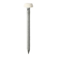 Impact and UV resistant A4 Stainless Steel polymer headed nails. Used for fixing soffits, fascias, roofline trims and where other aesthetic fixings are required.