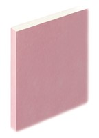 Fire Board Tapered Edge 2400x1200x12.5mm - A Plasterboard With A Pink Paper Face. For use as cladding component in partitions and lining systems. Ideal for receiving a plaster finish or for direct decoration.