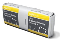 Superglass Superwall 36 is a British Board of Agrément (BBA) approved, non-combustible and water repellent glass mineral wool insulation cavity wall batt. The flexible batt is supplied at 455mm wide to allow easy installation between standard vertical wall tie spacings and minimum on-site cutting and waste.