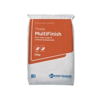 Thistle Multifinish is a versatile finish plaster for use on common backgrounds including undercoat plasters and plasterboards. Thistle MultiFinish is the most popular universal skim finish plaster for common backgrounds; it can be used as part of a two-coat plaster system or on plasterboard.  Its flexibility also makes it an ideal choice for small repair jobs and patching.