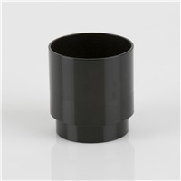 Pipe connector fitting is used to connect two lengths of downpipe together and acts as a joint.