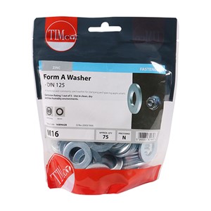 A traditional and commonly used washer for clamping and spacing applications.

• Plated in Trivalent Chromium (Cr3) Zinc