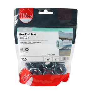 A traditional nut used for all bolting and fastening applications. Zinc plated for internal use.

• Plated in Trivalent Chromium (Cr3) Zinc
• Standard metric thread