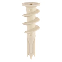 A rapid light duty plasterboard fixing for use in a wide range of applications. Cross recess head, allows simple installation with a pozi or cross drive screwdriver. Nylon speed plugs are ideal for electrical installation due to non-conductivity of nylon material.
NOTE: a 6mm pre-drilled hole may be required in harder plasterboards.

• 3 point tip for quick insertion
• Screws not included
• A pre-drilled 6.0mm hole may be required for denser plasterboards
