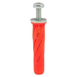 A highly effective universal anchor for fixing heavy loads to plasterboard cavities and solid materials.

• Zinc &amp; clear machine screws
• TX25 Drive recess allows simple installation with a screw driver
• Strengthened nylon plug with captivated steel threaded nut
• Perfect for single board