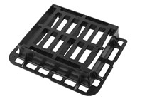 430x370x100mm End Hinged Ductile iron gully grate and frame with a D400 loading is used in estate roads and kerbside.