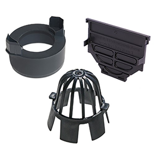 ACO HEXDRAIN ACCESSORY BAG - contain a outlet connector, endcap, leaf guard.