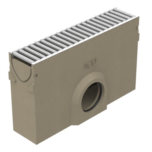 ACO RAINDRAIN 38703 SUMP + BUCKET A15 - made from a high strength polymer concrete material with a galvanised steel grate suitable for domestic applications up to load A15.