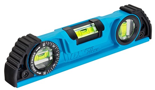 The OX Pro Heavy-Duty Torpedo Level is perfect for ensuring accurate level measurements in tight and compact spaces. Featuring 3 unique shock proof vials with lifetime warranty displaying ultra-accurate level measurements and tough rubber end caps to help absorb bumps and scrapes on the worksite. An intelligent V groove on the underside allows easy placement on curved surfaces while the rare earth magnets ensure ultimate hold. Accurate to &lt;0.0005&quot;/&quot; (0.5mm/m).