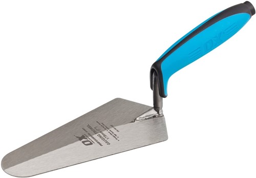 The OX Plastering Trowel comes with a soft dura-grip handle with finger protection, for enhanced comfort. It is has a well-balanced design that makes it a great finishing tool especially for plastering work.  The OX Gauging Trowel is very flexible and lightweight, and can be transported with ease and is made from high-quality carbon steel.  The OX Bricklaying Gauging Trowel is put through a heat treatment process, which increases the blade&#39;s ductility, machinability, and increases its impact strength and has a tough, robust construction that incorporates high quality and durability.