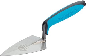 The OX Pro Series Pointing Trowel is fitted with dura-grip Soft Handle and finger protection for enhanced comfort and protection.   The straight welded shank of the OX Pointing Trowel with a Philadelphia Pattern is designed to scrape wet mortar and eliminate material wastage from the trowel with ease and  has a soft handle and can be used in building works, plastering, industries, etc.  The OX Philadelphia Pattern Pointing Trowel has a robust construction and is made using high-quality materials. The trowel works well in diverse condition for a longer period of time without any hassle.