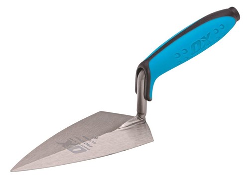 The OX Pro Series Pointing Trowel is fitted with dura-grip Soft Handle and finger protection for enhanced comfort and protection.   The straight welded shank of the OX Pointing Trowel with a Philadelphia Pattern is designed to scrape wet mortar and eliminate material wastage from the trowel with ease and  has a soft handle and can be used in building works, plastering, industries, etc.  The OX Philadelphia Pattern Pointing Trowel has a robust construction and is made using high-quality materials. The trowel works well in diverse condition for a longer period of time without any hassle.