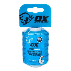 The strong build quality of the OX Braided Nylon Mason Line avoids breakage and ensures durability as well as longevity, it is made using tough twisted nylon which makes it sag-free and helps in keeping the masonry levels straight. Moreover, the cyan coloured nylon string provides high visibility and works well in diverse conditions without any hassle.  The OX heavy duty Nylon Mason Line helps provide greater accuracy especially during the bricklaying process.