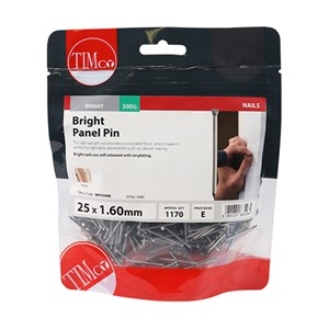 A light weight nail, commonly used for cabinet making and light duty applications. Bright nails are self coloured and have no plating.

• Suitable for indoor applications