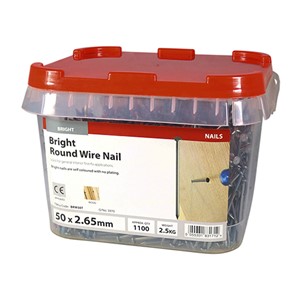 General use with full round head for clamping. Bright nails are self coloured and have no plating.
• Suitable for indoor applications
• Conforms to Eurocode 5 and service class 1