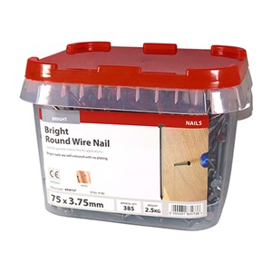 General use with full round head for clamping. Bright nails are self coloured and have no plating.
• Suitable for indoor applications
• Conforms to Eurocode 5 and service class 1