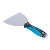 The blade of the Pro Joint Knife is flexible and crafted using premium stainless steel which enables perfect feathering of the joints, to deal with stubborn nail pops on the wall, the Pro Joint Knife has a built-in hammer end. It eliminates the need for a separate hammer for small pops on the wall and makes it an ideal wall putty knife.  The stainless steel blade of the Pro Joint Knife is attached with the handle with a premium rivet system so that it won't detach easily and for optimum comfort and strong grip, handle of the Pro Joint Knife is designed ergonomically to reduce hand fatigue.  The OX Joint Knife is a perfect multipurpose tool. It can be used for taping wall putty, a scraper tool, for filling the gaps and much more.