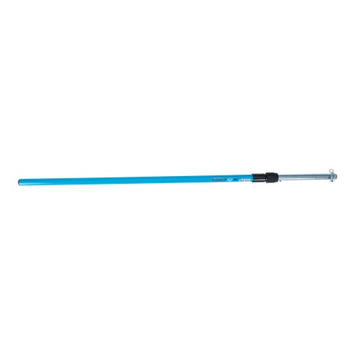 The OX telescopic handle has been made from high quality extruded aluminium with a fluted profile.  The telescopic handle has been powder coated to give it  protection in the harsh conditions of a building site. The telescopic handle has a screw lock fitting which is  compatible with our  ox pro aluminium bullfloat.