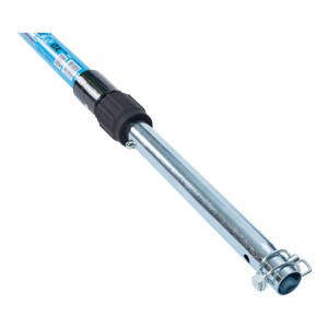 The OX telescopic handle has been made from high quality extruded aluminium with a fluted profile.  The telescopic handle has been powder coated to give it  protection in the harsh conditions of a building site. The telescopic handle has a screw lock fitting which is  compatible with our  ox pro aluminium bullfloat.