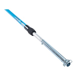 The OX telescopic handle has been made from high quality extruded aluminium with a fluted profile.  The telescopic handle has been powder coated to give it  protection in the harsh conditions of a building site. The telescopic handle has a screw lock fitting which is  compatible with our  ox pro aluminium bullfloat.