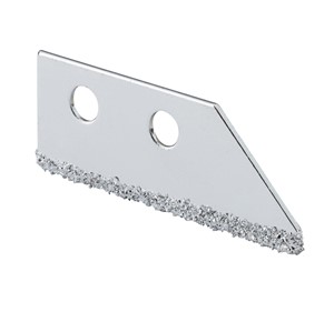 The carbide-tipped OX Grout Remover Replacement Blades avoid kerf tear out for smoother and more precise cuts. The carbide blades are long-lasting and can withstand consistent pressure during operation.   The OX Grout Remover Replacement Blades are great for grinding, cleaning or removing old grout. The package includes 2 grout blades in which 1 blade features a carbide grit-edge to keep its sharpness longer. The second blade is serrated.  When both the blades are combined the serrated blade helps move the grout dust off to cut through the material. For best results, use one blade for walls and thin grout lines and use both blades for floors and thicker grout lines.   he OX Grout Replacement Blades are suitable for the grout remover tool which can be purchased separately.