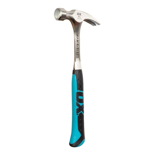 The OX Claw Hammer has a heat-treated carbon steel construction for enhanced durability and longevity and comes with a non-slip grip which makes the tool slip-resistant and comfortable to work.  The OX Claw Hammer works well in diverse condition for a longer period  and has a tough, robust construction that incorporates high quality and sharpness.