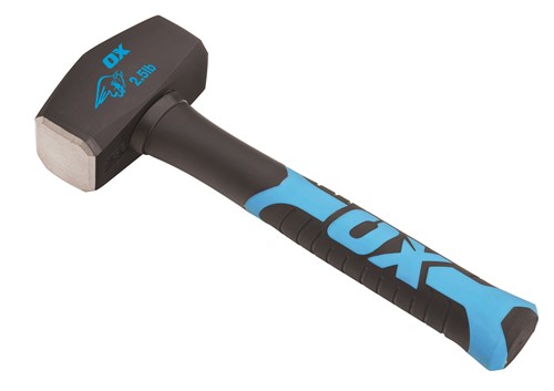 The head of the OX Fibreglass Handle Club Hammer is heat treated and is forged from fine-grained high-quality steel.  The non-slip ergonomic handle of the Fibreglass Club Hammer avoids any slips and delivers a comfortable grip.  The handle of the Club Hammer is securely attached to the head, which prevents any accidental falls.  The fiberglass component of the Club Hammer absorbs shock and minimises vibration.