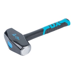 The head of the OX Fibreglass Handle Club Hammer is heat treated and is forged from fine-grained high-quality steel.  The non-slip ergonomic handle of the Fibreglass Club Hammer avoids any slips and delivers a comfortable grip.  The handle of the Club Hammer is securely attached to the head, which prevents any accidental falls.  The fiberglass component of the Club Hammer absorbs shock and minimises vibration.