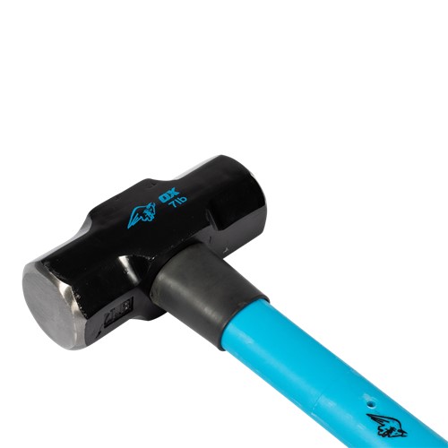 The non-slip ergonomic handle of the OX Sledge Hammer avoids any slips during use and delivers a comfortable grip.  The handle of the OX Hammer is securely attached to the head preventing any accidental falls.  The fiberglass component of the OX Sledge Hammer absorbs shock and minimises vibration during use.  The head of the OX Demolition Sledge Hammer is heat treated and is forged from fine-grained high-quality steel.