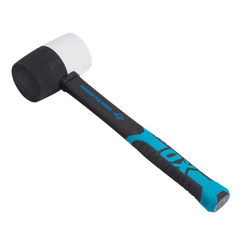 Crafted from premium quality rubber, the OX Combination Rubber Mallets are exceedingly durable and reliable.  The smart non-marking head of the OX Combination Rubber Mallet is ideal for setting tiles into the adhesive. The rubber head is also bounce-resistant.  Unlike conventional metal mallet, the OX Combination Rubber Mallet offers more accessibility and is very safe to use in case of missed strokes.  The ergonomic fibreglass handle of the OX Combination Rubber Mallet delivers a non-slip and comfortable grip which also reduces hand fatigue.