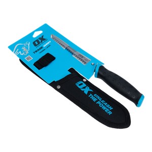 The OX trade jab saw comes supplied with a protective holster for safety when not in use.  The jab saw has a hardened and tempered steel blade to increase longevity of the product.  The non slip ergonomic handle gives extra stability when in use.  The saw is perfect for use on wood, plastic and drywall.  The jab saw has 8 tpi