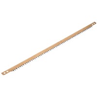 The OX Bow Saw Replacement Blades are made of stainless steel, which makes them strong and corrosion free. The blades can hold a good amount of pressure while cutting wood.  The teeth of the OX Bow Saw Replacement Blades are specially designed for cutting fresh green wood, and a special heat treatment is used on the teeth to ensure durability.  A high frequency induction helps maintain a sharp cutting edge, allowing the OX Replacement Blade to guide through tree branches.  The OX Replacement Blades are specifically designed for bow saws, which is a woodworking tool used for straight or curved cuts. The thin blade of the saw is held in tension by a frame.