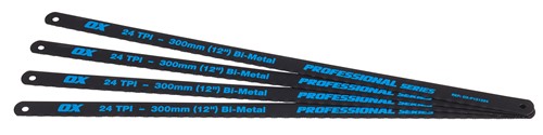 The OX heavy duty Hacksaw Blades are portable and lightweight. The blades are extremely multi-purpose and can be used outdoors as well as indoors on any surface.   The OX Hacksaw Blades has a high-speed tooth strip on a flexible back for greater resistance against tooth strip page and it also increases the blades longevity.  The OX Hacksaw Blade has a tough robust construction that incorporates high quality and consistent sharpness.  The OX Hacksaw Blades comfortable grip design is also slip-resistant. The sharp Blade of the Hacksaw is easy to replace and makes quick work of small cutting tasks.