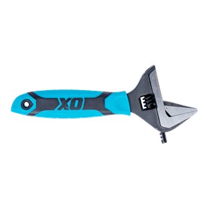 The OX PRO Series Wrench has an adjustable jaw that can expand up to 34mm in width.  The head of The OX Pro Extra Wide Jaw Adjustable Wrench is slim, and the tips are pointed so that it can be used comfortably in narrow spaces as well. The jaw has a measurement scale engraved for precision.  The OX Pro Extra Wide Jaw Adjustable Wrench is precision hardened for extreme durability.  The wrench is fitted with DURA GRIP Soft Handle to give you an anti-slip grip - giving you better control.  The adjustable jaw with a slim head and measurement scale makes the OX PRO Series Wrench suitable for plumbing sanitaryware, wash basins, tube nut disassembly, gas industry work, etc.