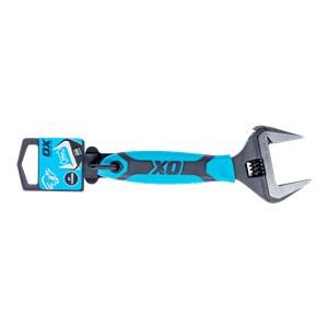 The OX PRO Series Wrench has an adjustable jaw that can expand up to 34mm in width.  The head of The OX Pro Extra Wide Jaw Adjustable Wrench is slim, and the tips are pointed so that it can be used comfortably in narrow spaces as well. The jaw has a measurement scale engraved for precision.  The OX Pro Extra Wide Jaw Adjustable Wrench is precision hardened for extreme durability.  The wrench is fitted with DURA GRIP Soft Handle to give you an anti-slip grip - giving you better control.  The adjustable jaw with a slim head and measurement scale makes the OX PRO Series Wrench suitable for plumbing sanitaryware, wash basins, tube nut disassembly, gas industry work, etc.