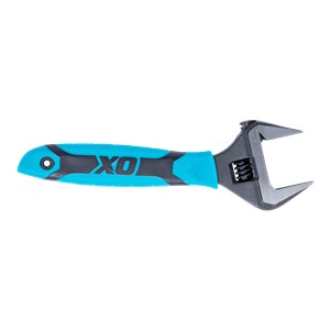 The OX PRO Series Wrench has an adjustable jaw that can expand up to 38mm in width.  The head of The OX Pro Extra Wide Jaw Adjustable Wrench is slim, and the tips are pointed so that it can be used comfortably in narrow spaces as well. The jaw has a measurement scale engraved for precision.  The OX Pro Extra Wide Jaw Adjustable Wrench is precision hardened for extreme durability.  The wrench is fitted with DURA GRIP Soft Handle to give you an anti-slip grip - giving you better control.  The adjustable jaw with a slim head and measurement scale makes the OX PRO Series Wrench suitable for plumbing sanitaryware, wash basins, tube nut disassembly, gas industry work, etc.