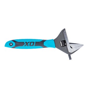 The OX PRO Series Wrench has an adjustable jaw that can expand up to 60mm in width.  The head of The OX Pro Extra Wide Jaw Adjustable Wrench is slim, and the tips are pointed so that it can be used comfortably in narrow spaces as well. The jaw has a measurement scale engraved for precision.  The OX Pro Extra Wide Jaw Adjustable Wrench is precision hardened for extreme durability.  The wrench is fitted with DURA GRIP Soft Handle to give you an anti-slip grip - giving you better control.  The adjustable jaw with a slim head and measurement scale makes the OX PRO Series Wrench suitable for plumbing sanitaryware, wash basins, tube nut disassembly, gas industry work, etc.