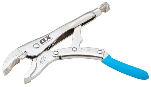 The jaws of the OX Locking Pliers are forged and machined for ultra strong grip on multiple surface shapes.  The OX Locking Pliers have curved jaws and they are ideal for gripping pipes and bolts.  The body of the OX Locking Plier is chrome plated for enhanced durability.  The jaws of the OX Locking Pliers are adjustable. The level enables quick adjustments and release of the jaws, so the tool can easily fit a variety of pipes.  The OX Locking Pliers come with a rubber soft-grip handle for a good control on the tool during use.