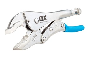 The jaws of the OX Locking Pliers are forged and machined for ultra strong grip on multiple surface shapes.  The OX Locking Pliers have curved jaws and they are ideal for gripping pipes and bolts.  The body of the OX Locking Plier is chrome plated for enhanced durability.  The jaws of the OX Locking Pliers are adjustable. The level enables quick adjustments and release of the jaws, so the tool can easily fit a variety of pipes.  The OX Locking Pliers come with a rubber soft-grip handle for a good control on the tool during use.