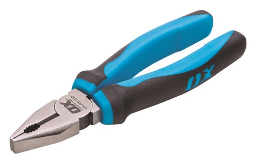 The OX Combination Pliers are multi-purpose tools, combining gripping jaws with wire cutters. They can be used for gripping, compressing, bending, twisting, extracting and cutting various materials.  The combination plier has a slim profile nose which helps in reaching into the tight areas which makes the users work easy.  The Combination Pliers are manufactured from hardened and tempered chrome vanadium steel which makes this diagonal cutting tool robust, rust-free and durable.  The OX Combination Pliers have hard edges and the precision cutter can be used on all wire qualities, even hard piano wires.  The handles of the OX Combination Pliers are made of rubber. The rubber grips on the pliers make them slip-resistant and comfortable to use.