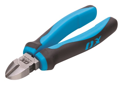 The OX Diagonal Pliers are only used in cutting the hard objects and wires. The plane defined by the cutting edges of the jaws intersects the joint rivet at an angle or &quot;on a diagonal&quot; so they are known as diagonal pliers.  The OX Diagonal Pliers are manufactured from hardened and tempered chrome vanadium steel which makes the tool strong, durable and rust-free.  The OX Diagonal Pliers have short jaws and bevelled cutting edges which allows close cutting of wires.  The OX Diagonal Pliers have hard edges for cutting nails and screws.  The handles of the OX Diagonal Pliers are made of rubber. The rubber grips on the plier make it comfortable and slip-resistant while in use.