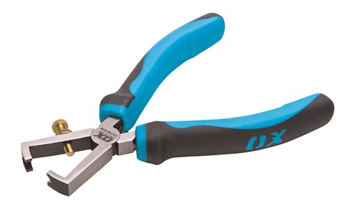 The OX Wire Stripper Pliers are used for cutting our stripping wire upto 10 gauge in thickness. It is also capable of stripping the ends of an electric wire to fuse them together or to install a wire into a terminal.  The OX Wire Stripper Plier comes with a movable nut and bolt for the easy adjustment while working with the tool.  The OX Wire Stripper Pliers are manufactured from hardened and tempered chrome vanadium steel for added strength and durability. This also makes the pliers rust-resistant.  The OX Wire Stripper Plier is a portable handheld tool which is used by workers, especially by electricians for removing the protective coat of an electric wire in order to replace or repair them.  The handles of the OX Wire Stripper Pliers are made of rubber. This not only gives a comfortable grip on the tool but also makes the plier slip-resistant.