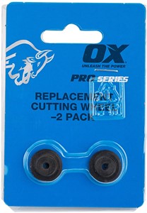 The OX Copper Pipe Cutting Blade is an excellent replacement for the original ratchet version copper pipe cutting blades.  The wheels of the OX Copper Pipe Cutter are designed and structured to offer quick, precise and smooth cutting.  The OX Copper Pipe Cutter comes with a set of two black heavy duty blades.