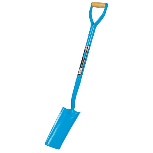 The OX trade solid forged cable laying  shovel is an all steel taper mouth shovel making it strong and sturdy shovel perfect for all sites.  The trade solid forged  cable laying shovel has a solid forged blade to give it durability.