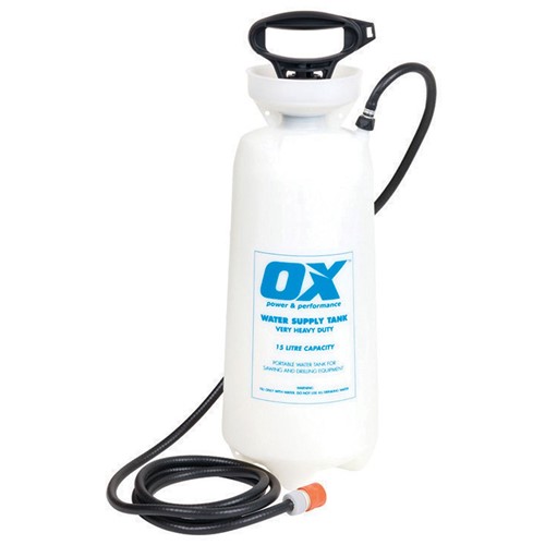 The OX Water Bottle is made for heavy-duty dust suppression. Now supply of water can be easily managed with the help of the OX Water Bottle.    The OX Portable Water Tank has an adequate storage capacity of 15 Litre.  he OX Portable Water Tank has tough, robust construction that incorporates high quality and sharpness.