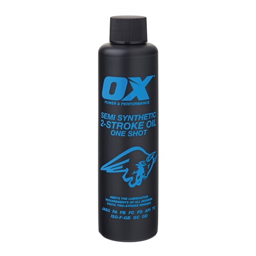 The OX oneshot oil is a semi synthetic two-stroke oil which will meet the lubrication requirements of all modern two-stroke engines.