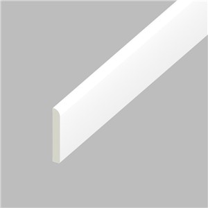 Primarily used as part of our window finishing products range, to present a smooth professional finish, but can also be used for a range of different finishing purposes. Comes in 5mtr Lengths.
45mm x 6mm Architrave Flat Back White x 5m